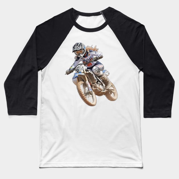 Motocross Mom Baseball T-Shirt by Hunter_c4 "Click here to uncover more designs"